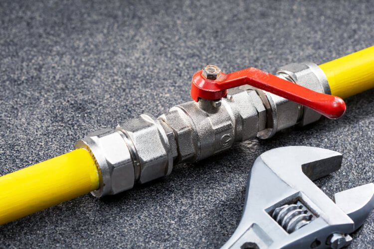 installation gas line valve