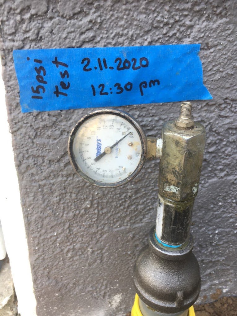 pressure test LA Wrench Plumbing San Fernando Valley
