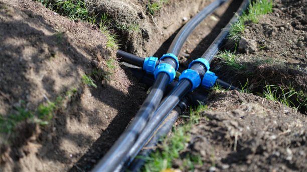 landscaping sprinkler piping in ground